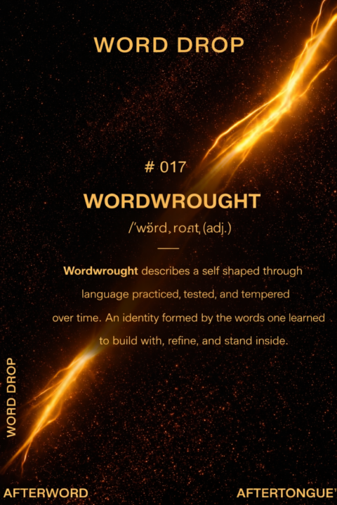 AFTERTONGUE™ WORD DROP #017: WORDWROUGHT ✦