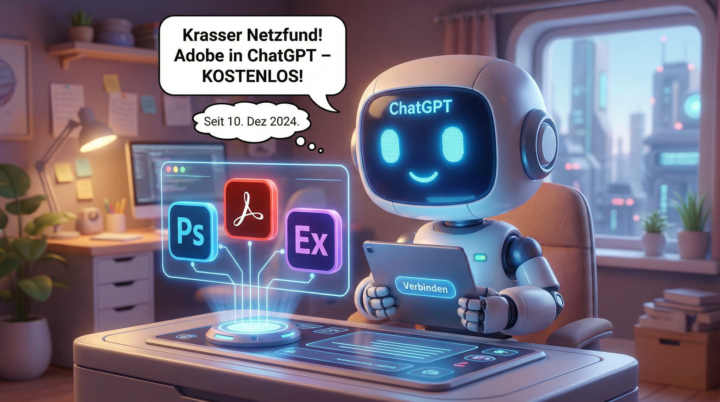 🔥 Adobe Photoshop, Acrobat & Express jetzt kostenlos in ChatGPT nutzen!