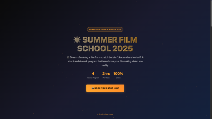 ☀️ SUMMER FILM SCHOOL 2025 - FINAL CALL