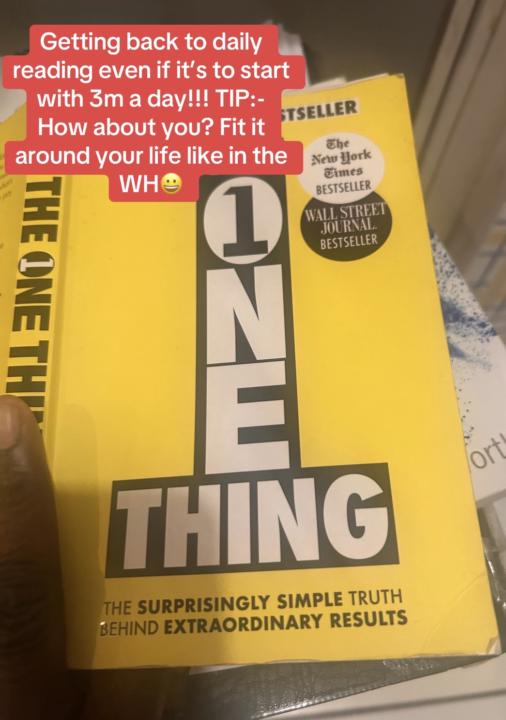 What’s Your ONE Thing Right Now? 👀📖