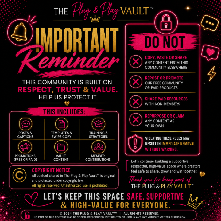 🚨 IMPORTANT COMMUNITY REMINDER 🚨