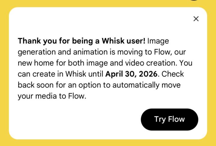 🚨 IMPORTANT UPDATE FOR AI CREATORS: WHISK IS MOVING TO FLOW 🚨