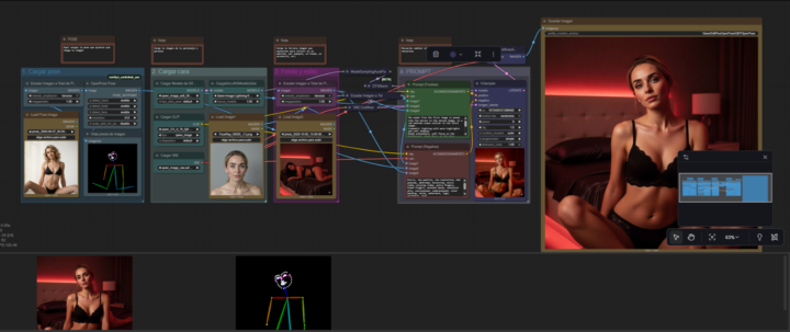 Retrato Cinemático – Fusión de Entorno y Pose con Qwen Lightning
