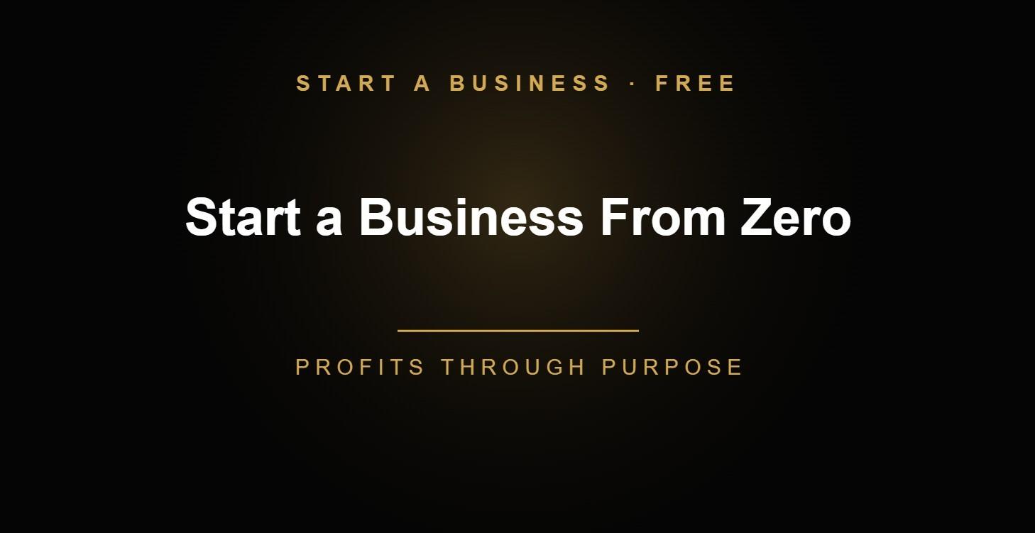 3. Start a Business From Zero