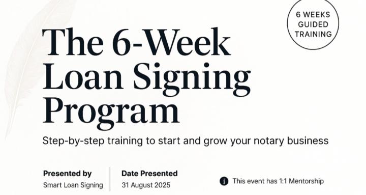 6-Week Loan Signing Program