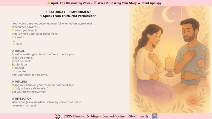 🌼 SATURDAY — EMBODIMENT