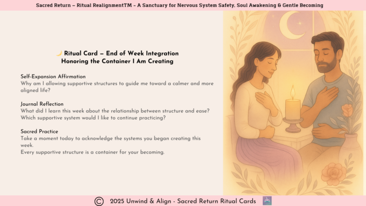 🌙 Ritual Card — End of Week Integration