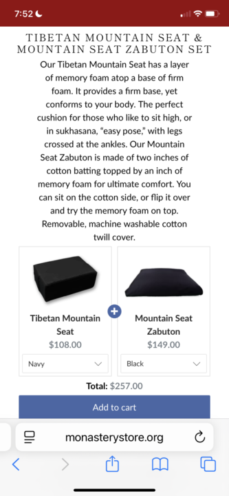 Cushion for sitting and playing Bowls