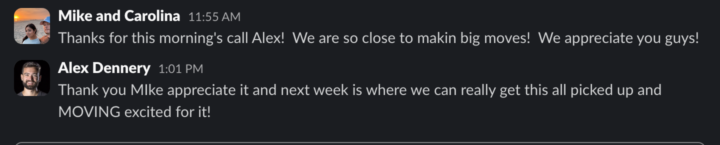 Shout out to our partners Mike and Carolina over at Grit City for taking MASSIVE ACTION on their business to grow it from $1m to $2m in 2024!