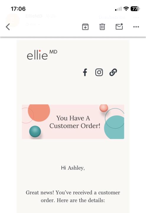 I got my first order as a brand partner!