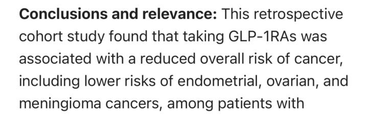 Cancer Reduction Up to 47% on GLP-1s NEW Study Published! 