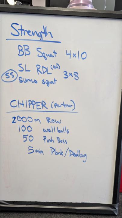 Monday Lower Body + Conditioning
