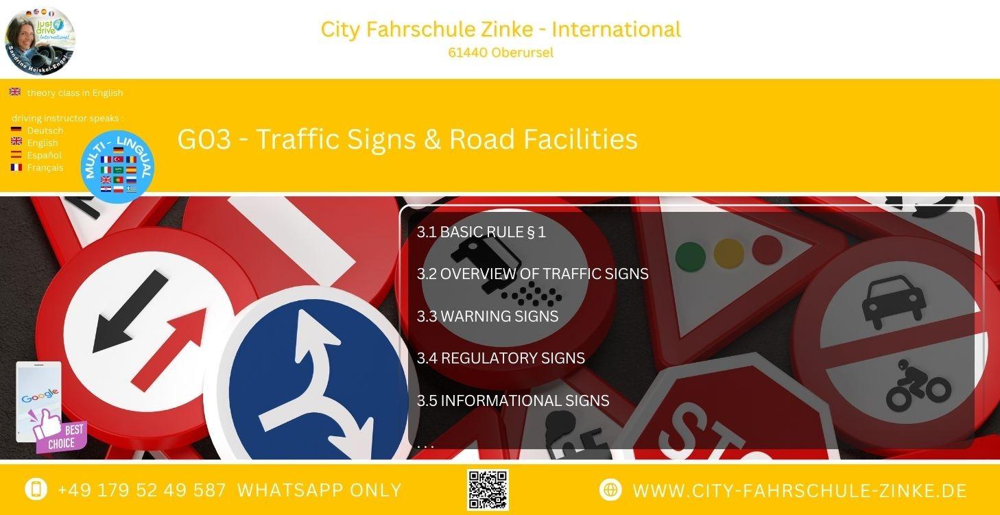 G03 - Traffic Signs & Road Facilities