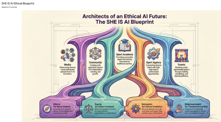 Infographic of SHE IS AI