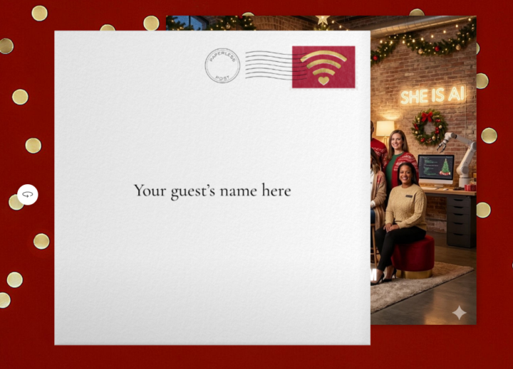 🎄🎨 HOLIDAY CREATIVE CHALLENGE: Design the SHE IS AI Xmas Card!