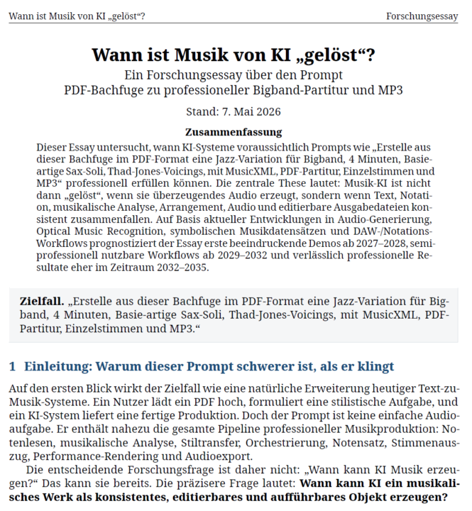 Wann ist Musik von KI "gelöst"?
