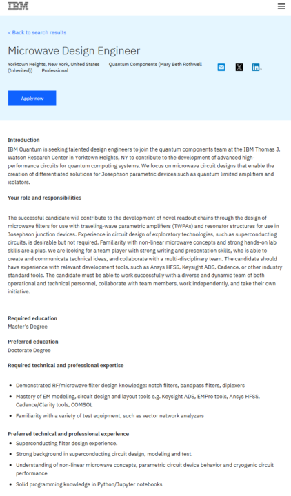 Job Analysis: Microwave Design Engineer