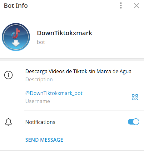 Bot de Telegram para descargar videos de TikTok