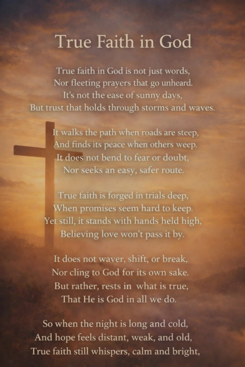 True faith in God