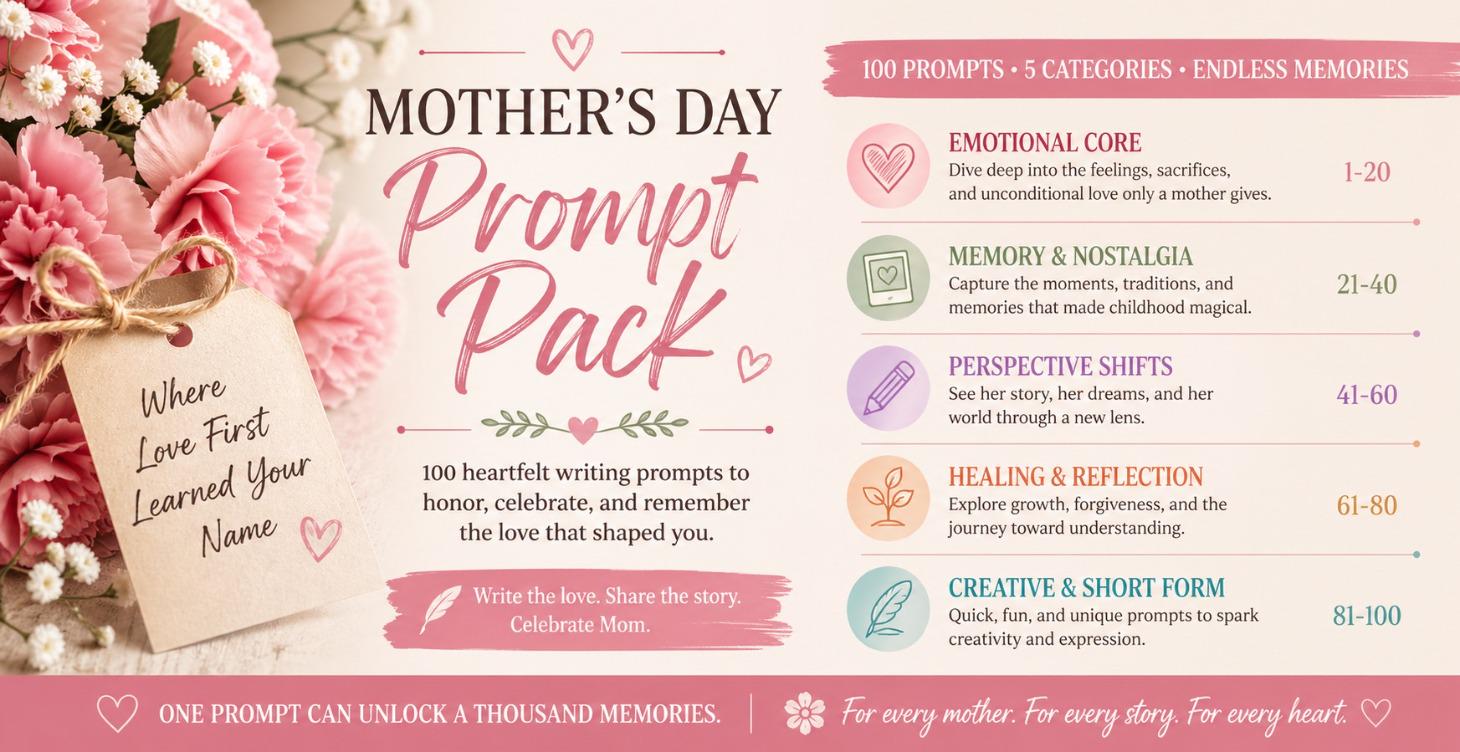 🌸 Mother’s Day Prompt Pack (100 Prompts)