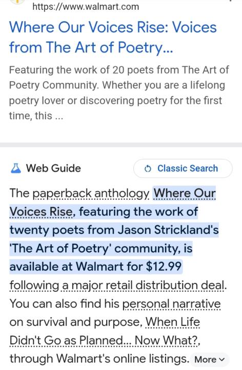 Available at Walmart our Anthology 