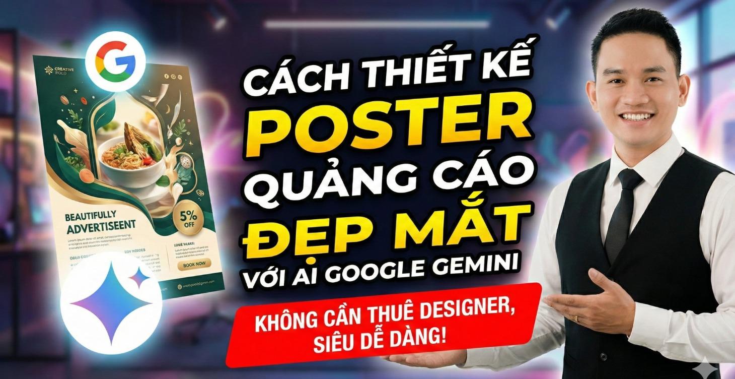 THIẾT KẾ POSTER QUẢNG CÁO VỚI AI GEMINI & CHAT GPT