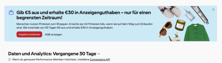 Tipp - Pinterest Werbung