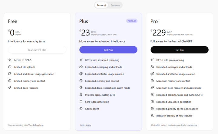 Umfrage zu ChatGPT: Welches Abo-Modell nutzt ihr und Warum?