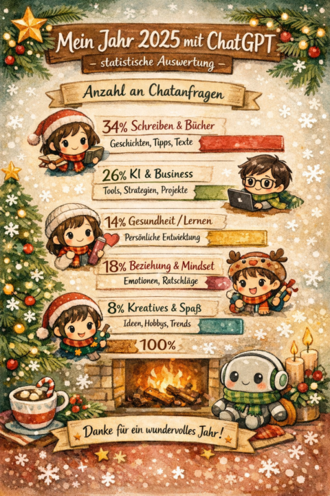 Jahres End Statistik als Infografik