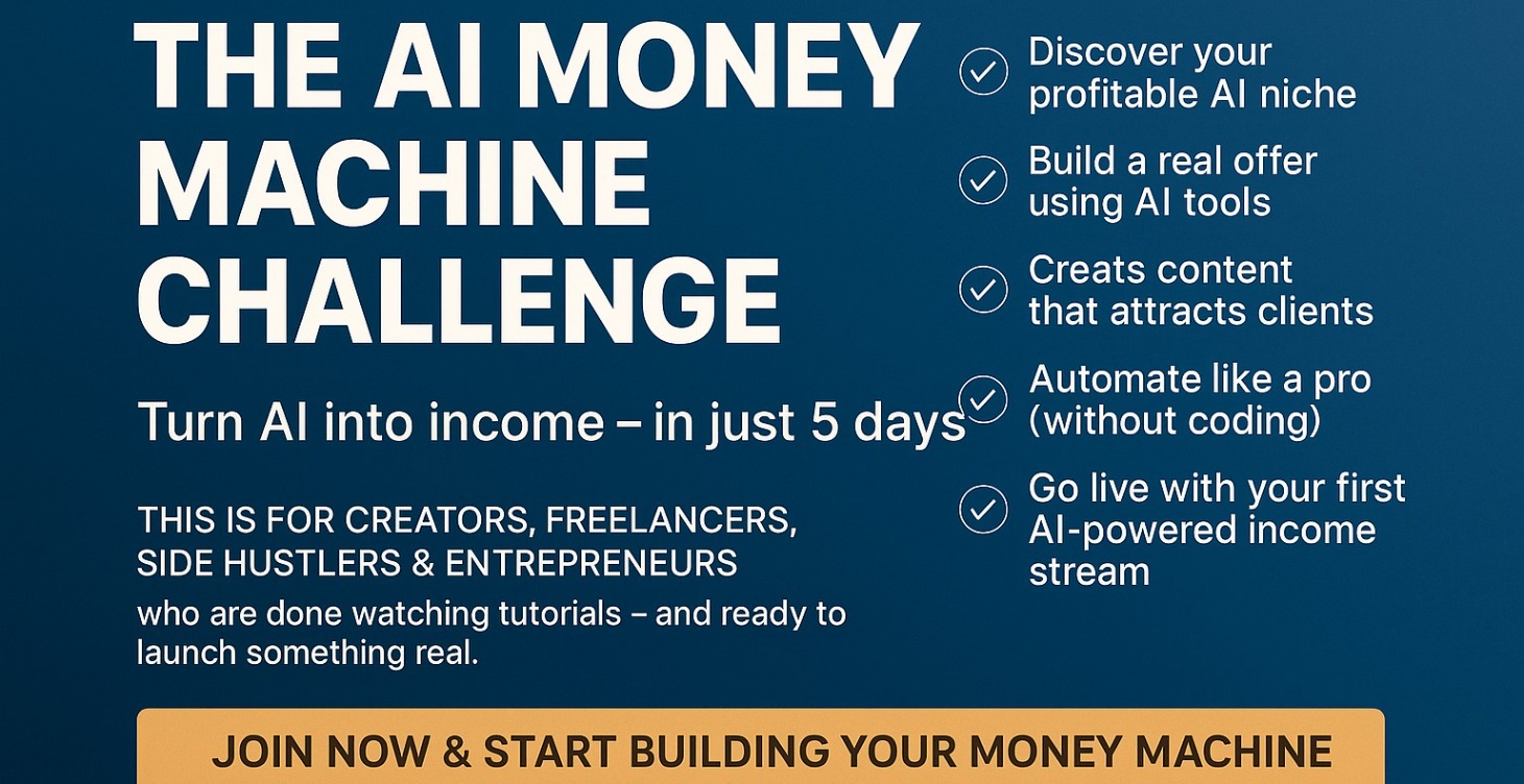 💸 AI Money Machine Challenge (5-Day Intensive)
