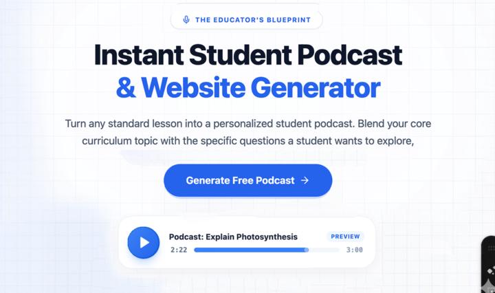 Now Live: Turn Any Subject Into an Interactive Podcast Website ⭐