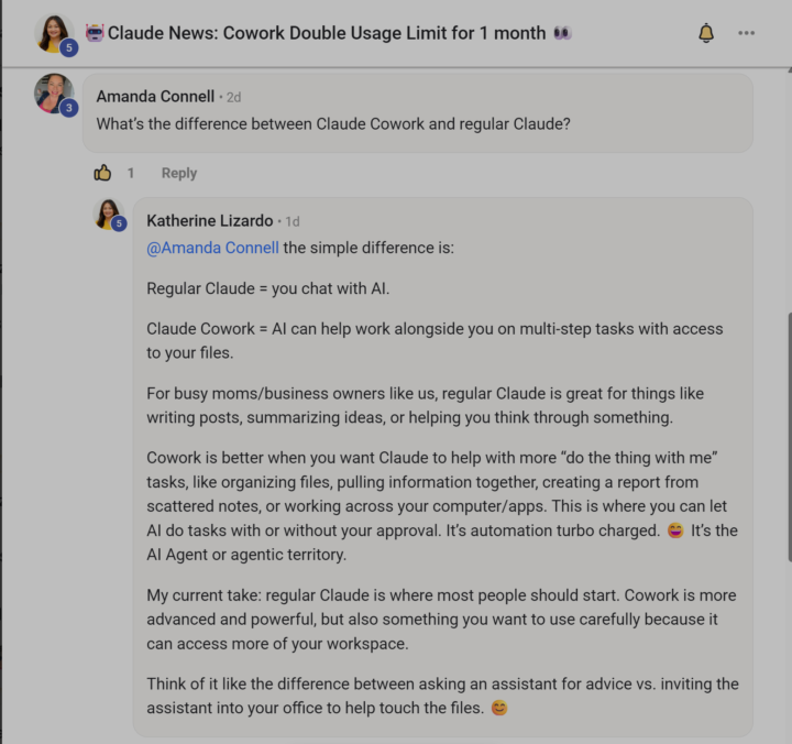 Difference between Claude Cowork & Claude Chat
