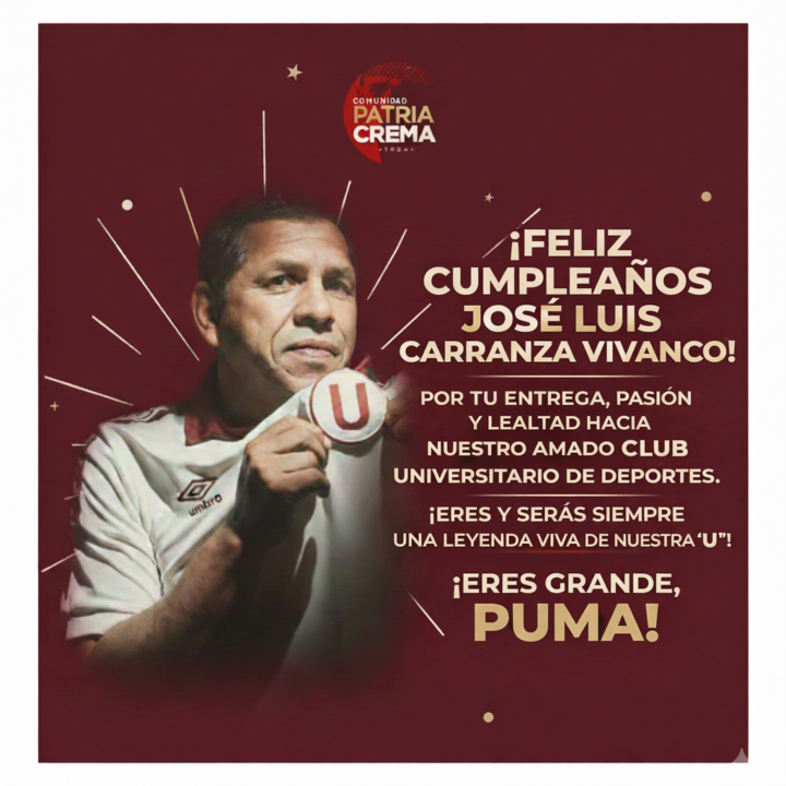 Saludamos al Puma a las 18 horas hoy por videollamada