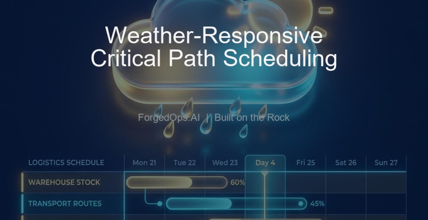 Course 8: Weather-Responsive Scheduling