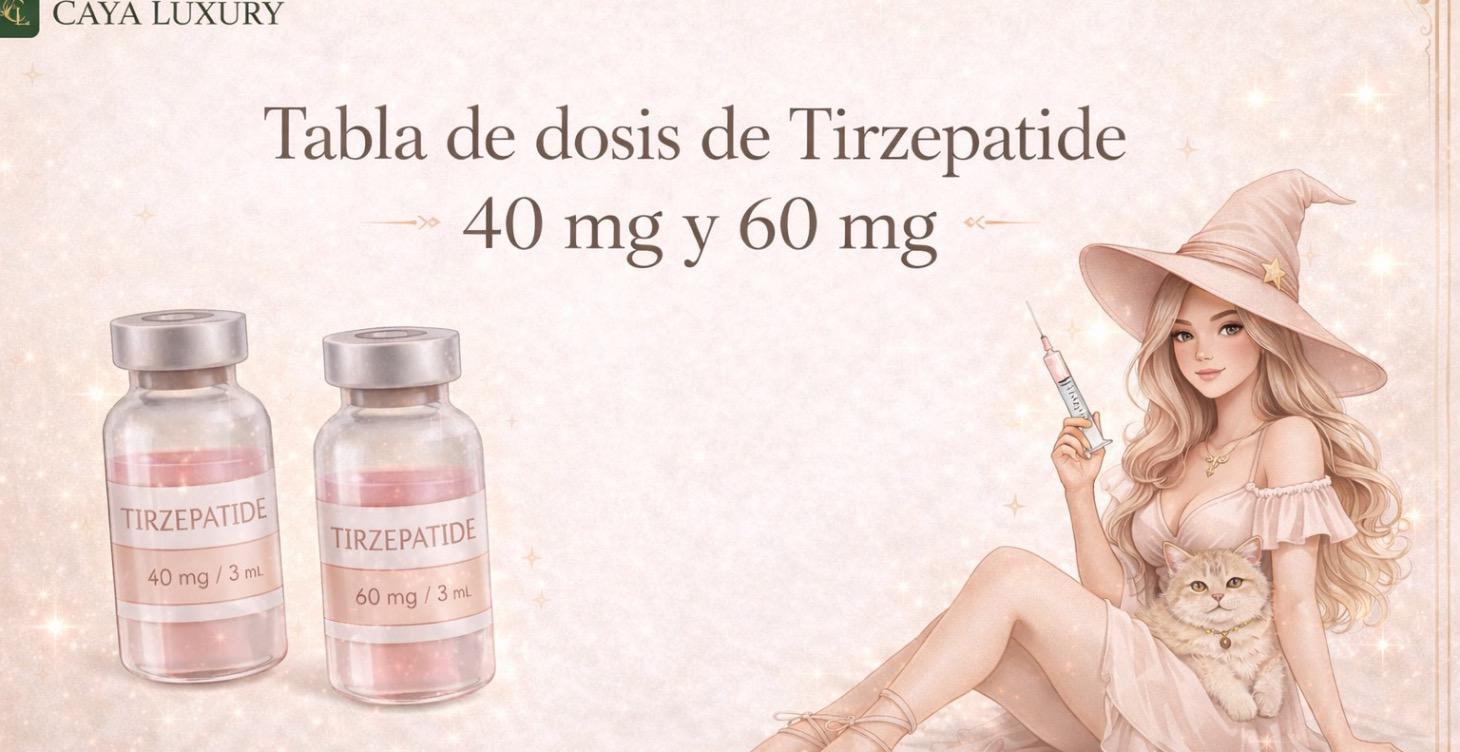 Tabla de dosis de Tirzepatide de 40 mg y 60Mg