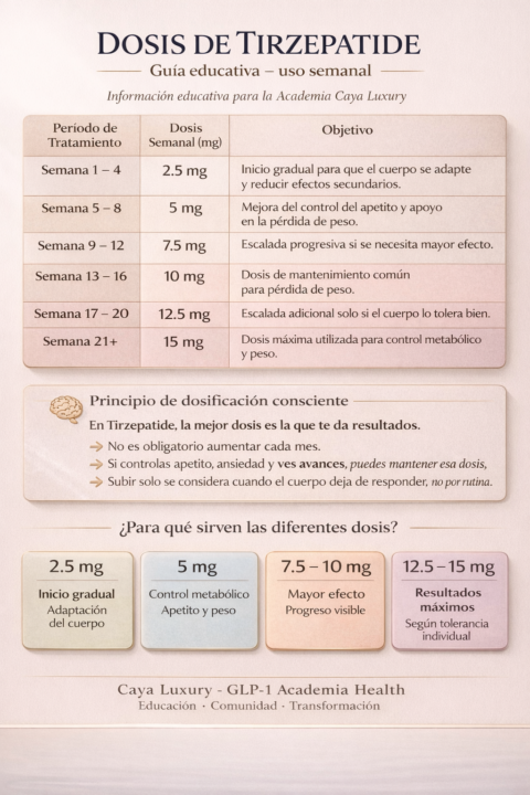 Dosis de Tirzepatide-Guía educativa 