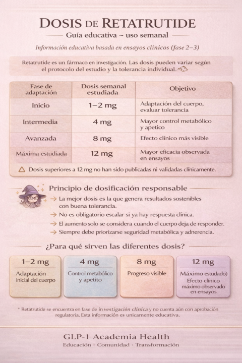 Dosis de Retratutaide: información basada en ciencia, no en rumores