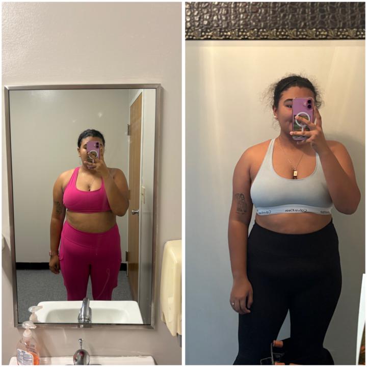 E bajado 14 libras en un mes.