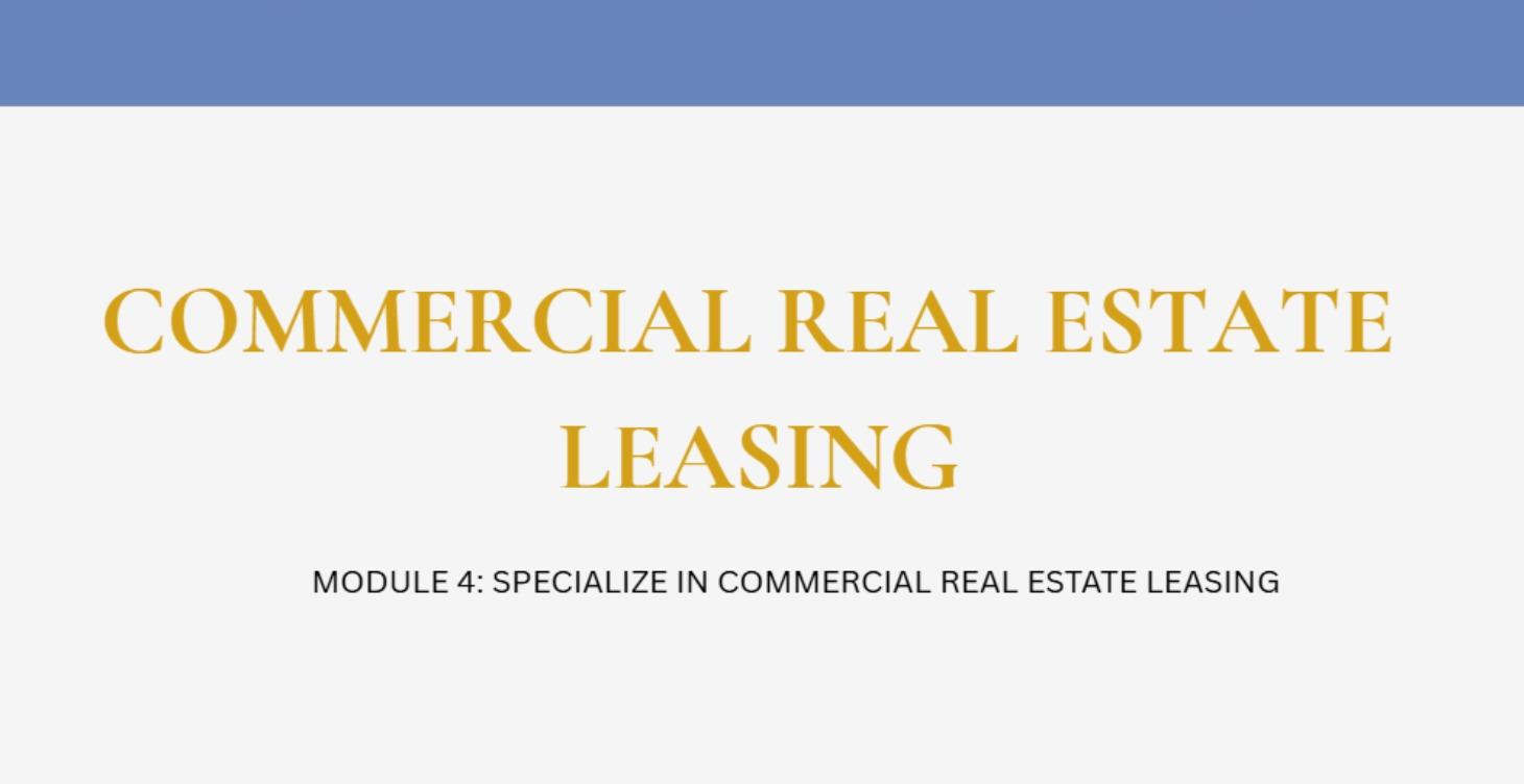 COMMERCIAL REAL ESTATE LEASING