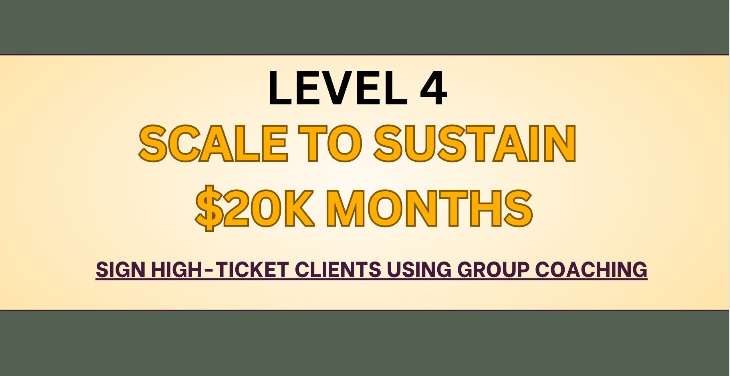 Scale to Sustain $20K months