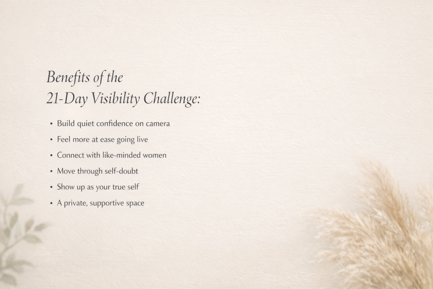 21-Day Visibility Challenge