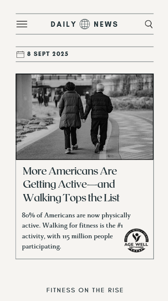 📰 Daily News — Fitness on the Rise for Older Adults 🚶‍♀️✨