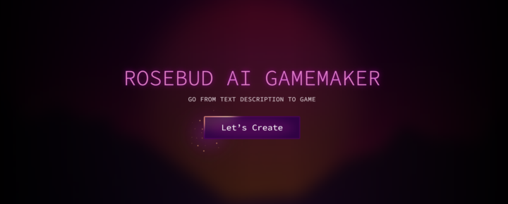 可以生成遊戲的AI技術 - RoseBud AI