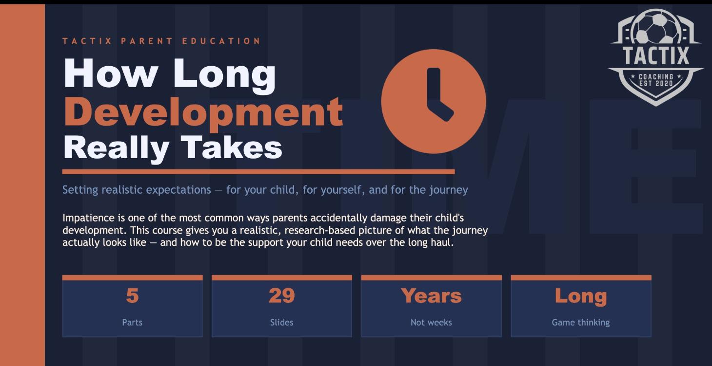 Parents - How Long Development Really Takes