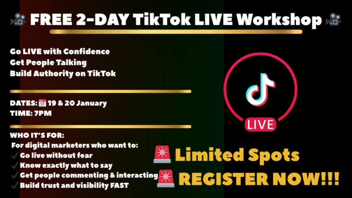🚨FREE 2 DAY LIVE STREAMING WORKSHOP ANNOUNCEMENT