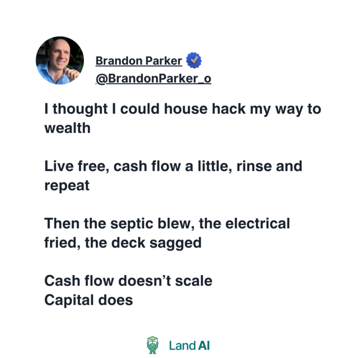 House hacking is a tactic! Scale requires capital!!