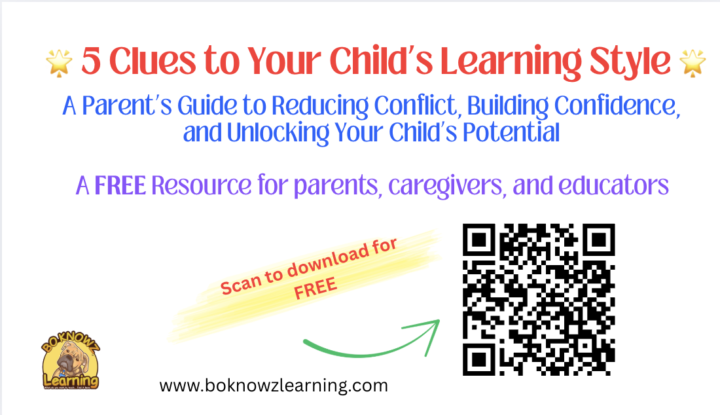 FREE Resource - 5 Clues to Your Child's Leaning Style 