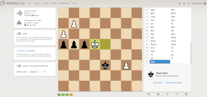 Chess puzzle (find the only good move for black)