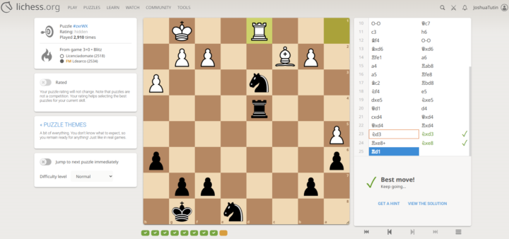 Chess puzzle (find the only good move for black)