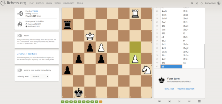 Chess puzzle (find the only good move for black)